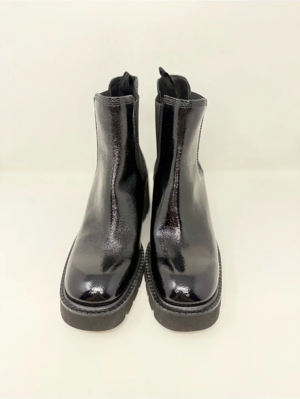 New Pedro Garcia Zisca Patent Leather Chelsea Bootie Sz 9